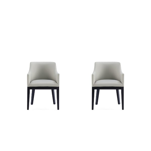 Manhattan Comfort Gansevoort Faux Leather Dining Armchair in Stone Grey - Set of 2 2-DC051AR-ST - main